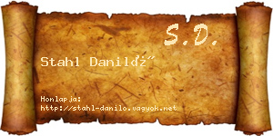 Stahl Daniló névjegykártya